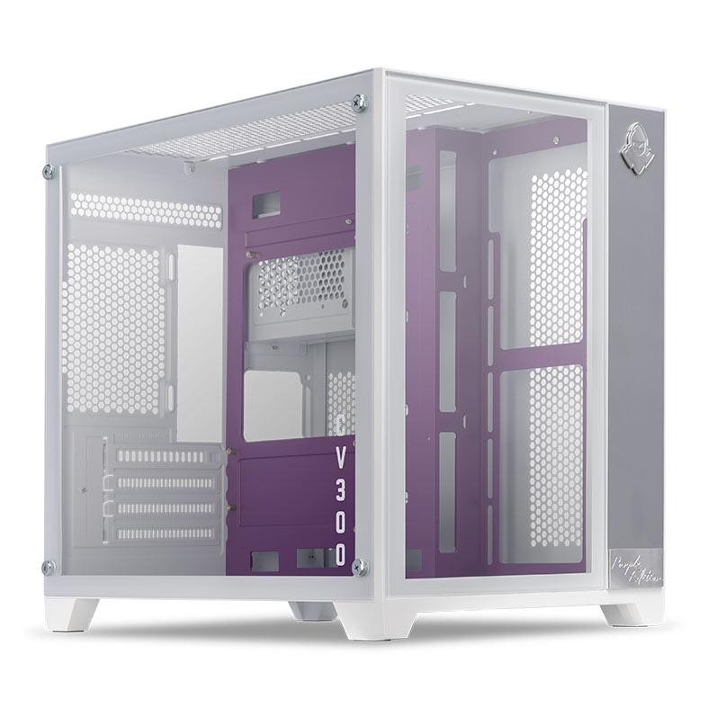 Gabinete Gamer Mancer CV300 Purple Edition, Mid-Tower, Lateral de Vidro,Branco e Roxo,MCR-CV300-PEWH em Oferta na Shopee