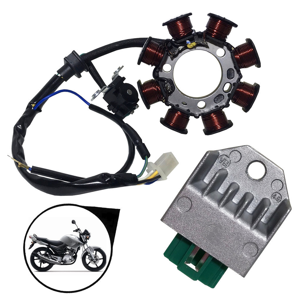 Regulador Retificador Ybr 125 2000 Até 2008 Factor 125 2009 Até 2010 Modelo Original em Oferta na Shopee