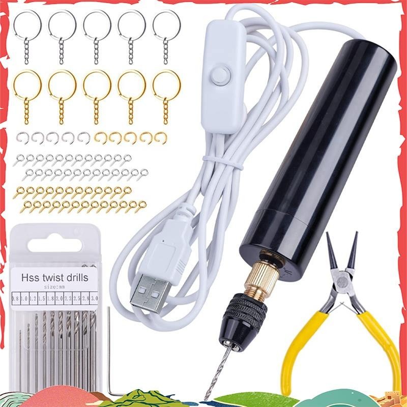 74Pcs Conjuntos De Brocas De Resina Elétrica , Com Grampo De 3 Mandíbulas-Aplicável A Uma Maior Faixa De Furação (0-3mm) , Kit De Fabricação De Chaveiros ighaldjur1