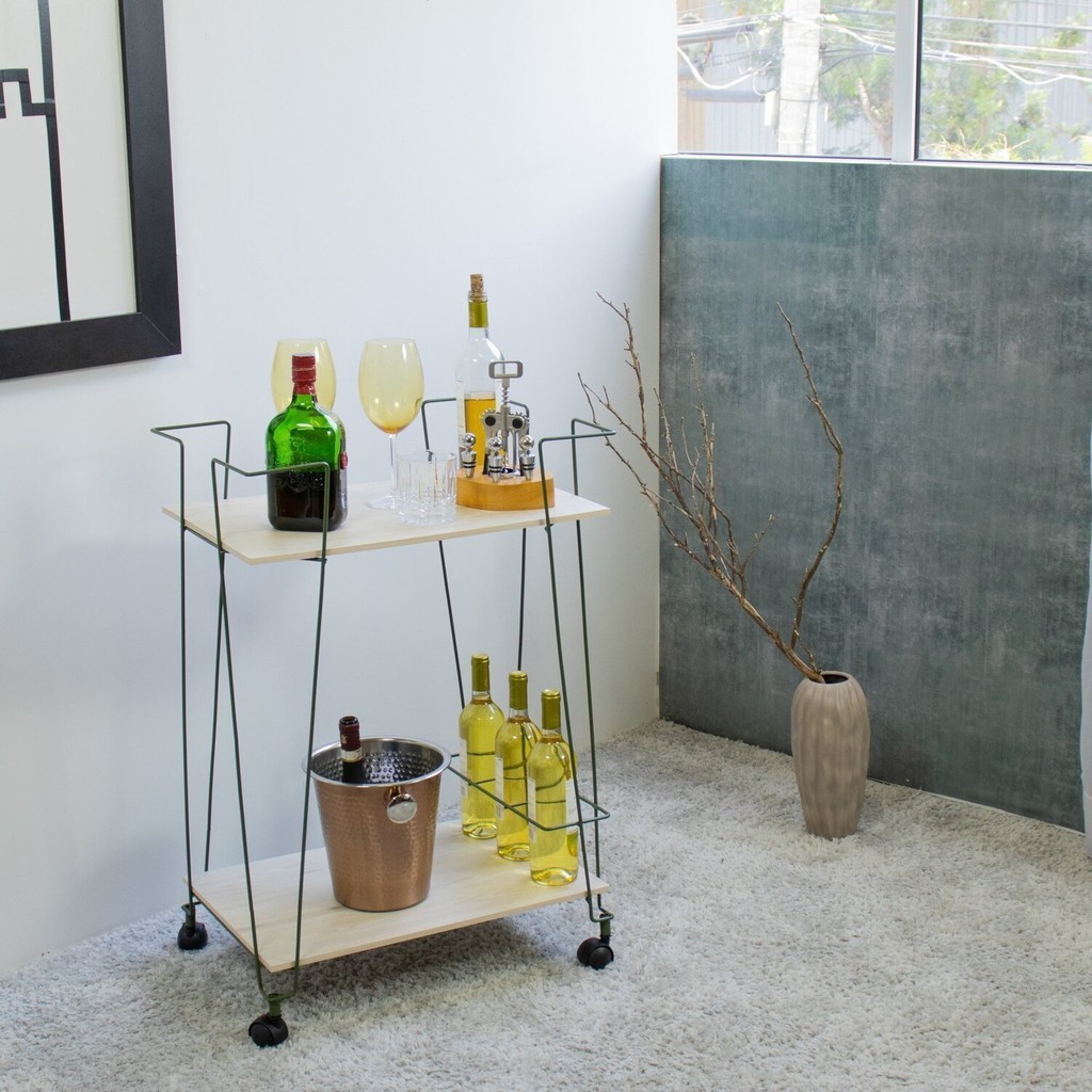 Carrinho de Bebidas Decorativo Retangular - Home & Living