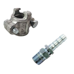 Kit Espigão e Abraçadeira Aço P/ Mangueira 1/2 Lavajato Auto