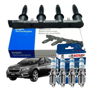 Bobina de Ignição Original Delphi + 4 Vela Iridium Original Bosch Cruze 1.8 2012 2013 2014 2015 2016 em Oferta na Shopee