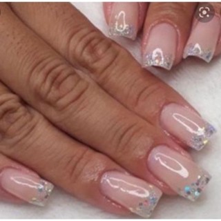 Kit Com 100 Unhas Postiças Acrigel Tips Acabamento Meia Lua/Formato unhas pontiagudas-youyi em Oferta na Shopee