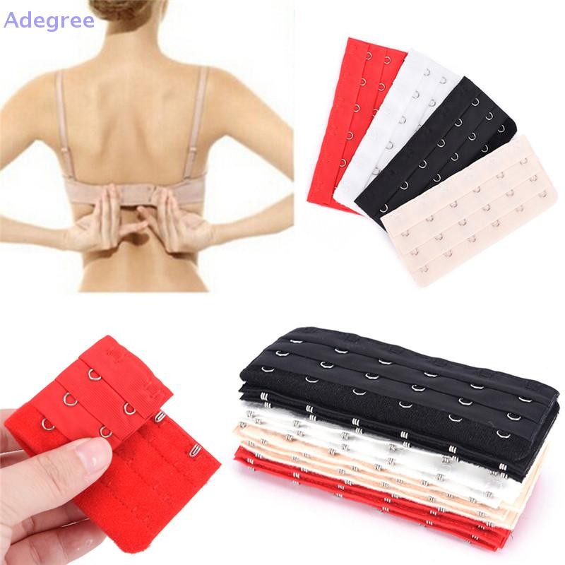 Adegree Mulher Senhoras 3 Linhas 6 Ganchos Sutiã Extensão Alça Extensor 1 Pc/3 Pcs Novo