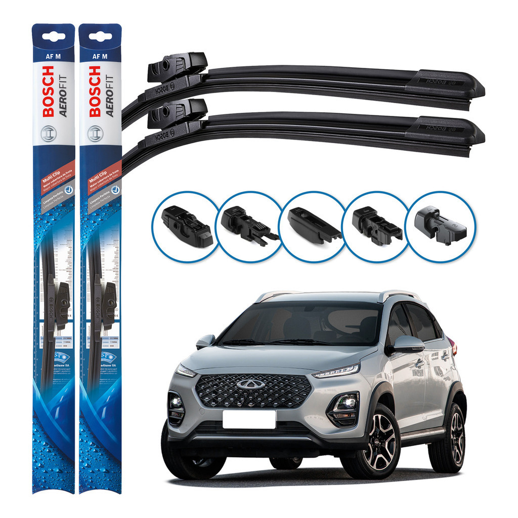 Par de Palhetas Limpador Parabrisa Multiclip Original Bosch Chery Tiggo 3X Pro 2021 A 2024