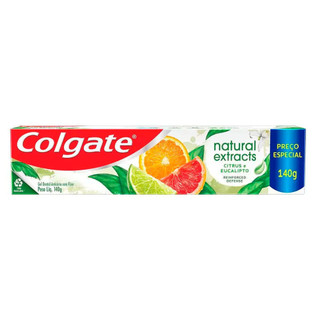 Creme Dental Colgate Natural Extracts Citrus E Eucalipto 140g em Oferta na Shopee