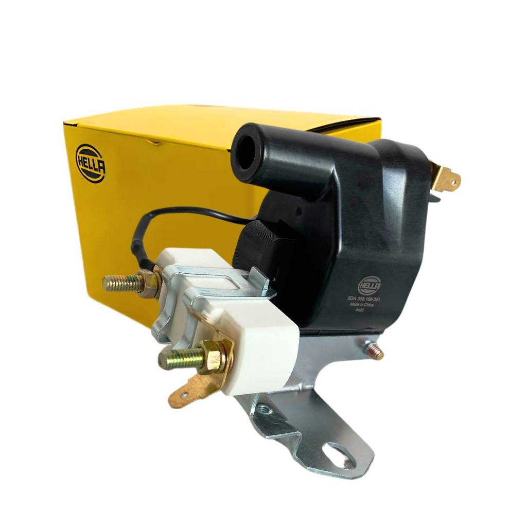 Bobina Ignição 2 Pino C/ Resistor Limitador Para Fusca Kombi Chevette Opala Monza Premio Uno Escort em Oferta na Shopee