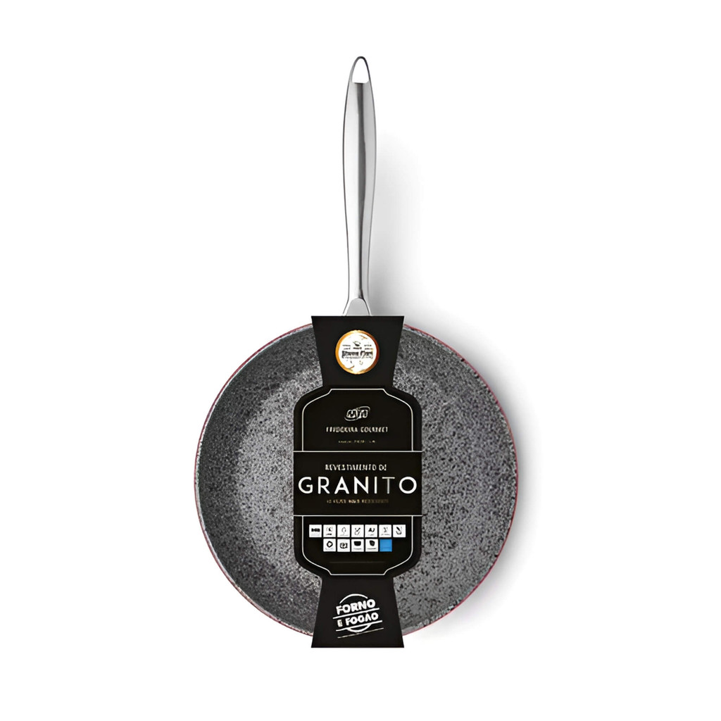 Frigideira Wok Granito Stone-flon Antiaderente Alumínio Forjado Cor Preto N.20 1,0L 20cm MTA Teflon em Oferta na Shopee