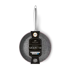 Frigideira Wok Granito Stone-flon Antiaderente Alumínio Forjado Cor Preto N.20 1,0L 20cm MTA Teflon