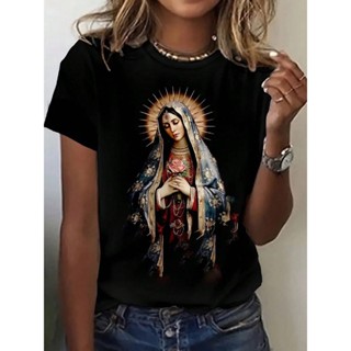 Camiseta IMAGEM DE MARIA C/ ROSA NA MÃO Feminina Unissex Camisa Feminina Masculina Cristão Catolico em Oferta na Shopee