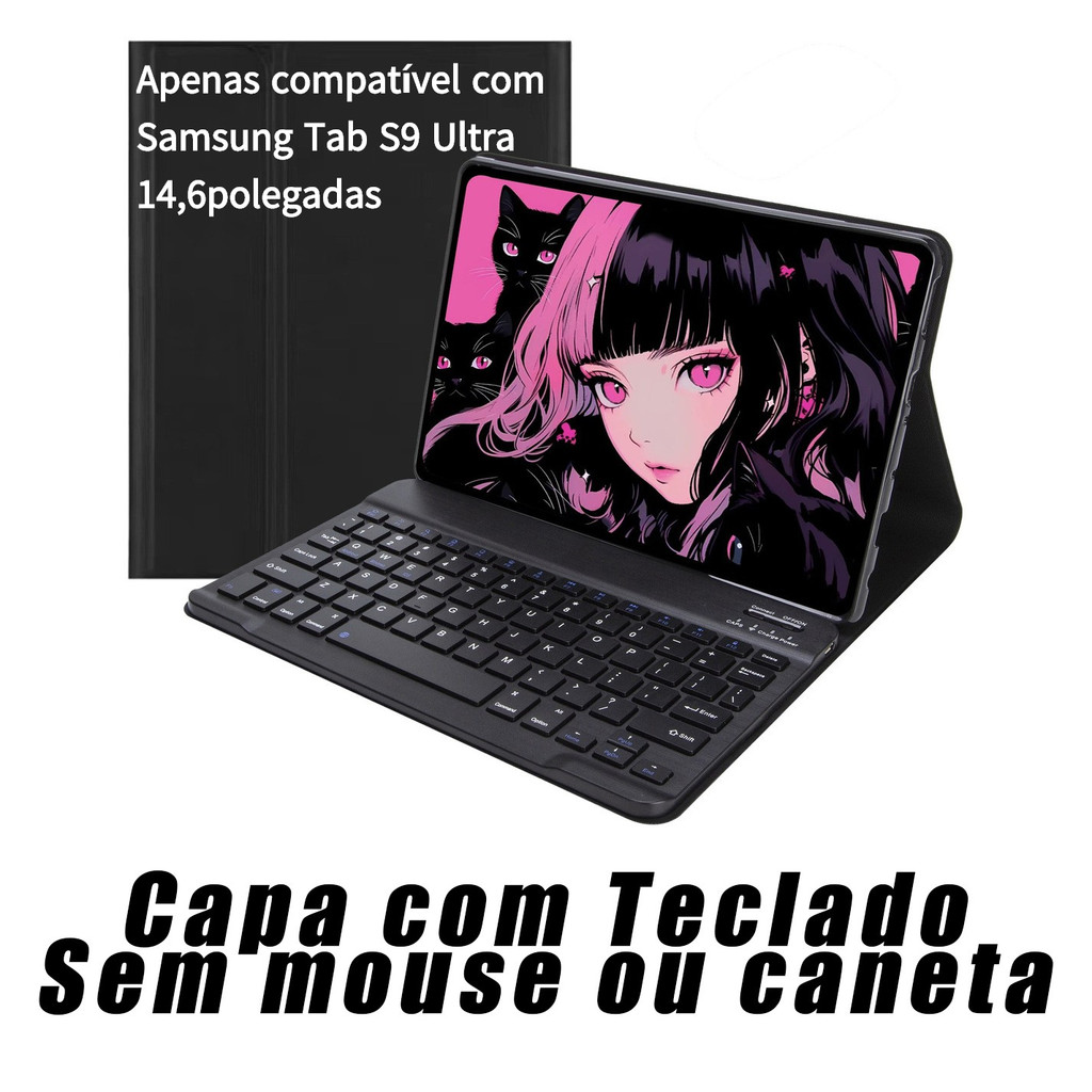 capa para tablet com teclado Samsung Tab S9 Ultra 14.6polegadas