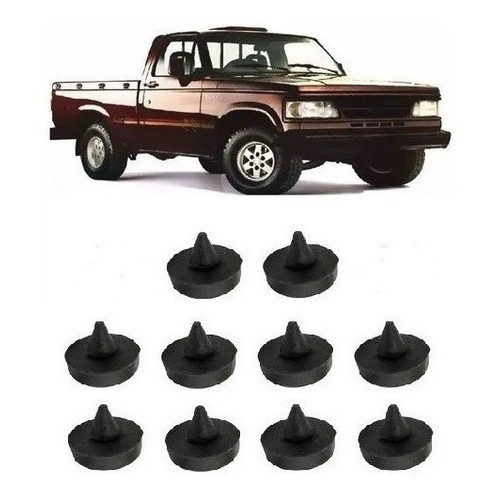 Kit Batente Coxim Calço Capo A20 C20 D20 D40 1986 Á 1996 10 Peças Borracha