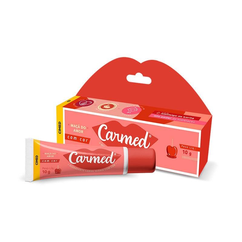 Hidratante Labial Carmed Maçã do Amor 10g em Oferta na Shopee