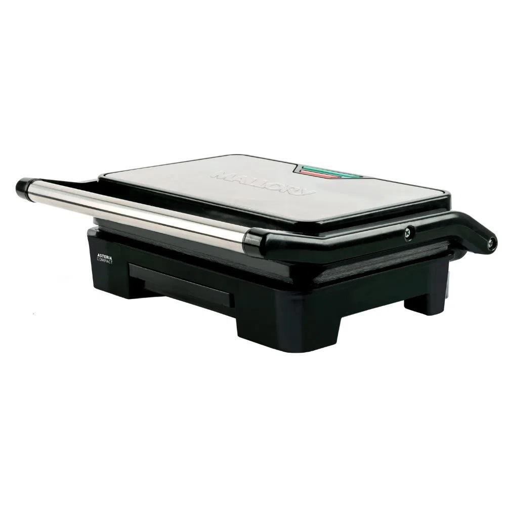 Grill Elétrico Mallory Asteria Compact Inox e Preto- 220V