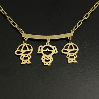 Gargantilha Feminina Colar Filhos 2 Meninos e 1 Menina de Moeda Antiga em Oferta na Shopee