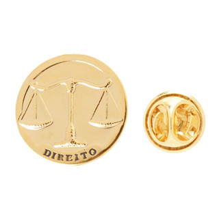Broche Pin Direito Justiça Medalha Folheado A Ouro 18k em Oferta na Shopee