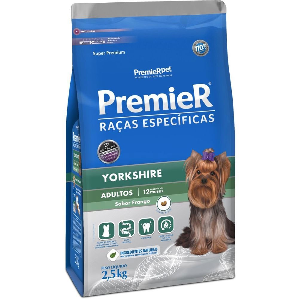Ração PremieR Raças Especificas Yorkshire Cães Adultos Frango 2,5kg em Oferta na Shopee