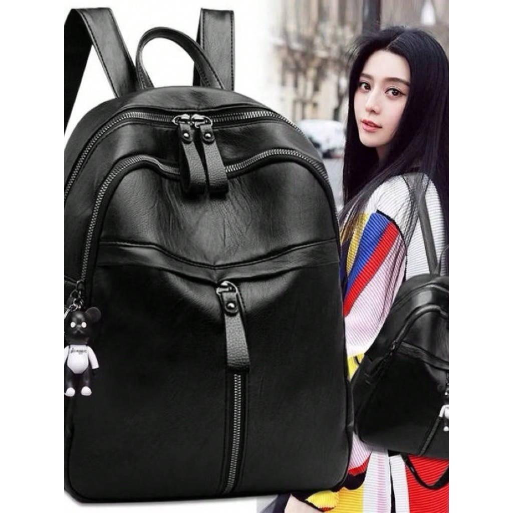 Mochila feminina medio de ZIPER para Mulheres com chaveiro