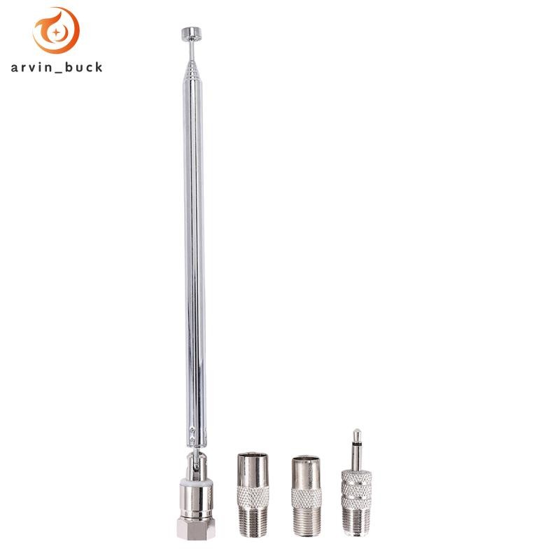 Antena De Haste 3.5mm Adaptador Rádio FM Substituição Parafuso Telescópico Tipo F Conector Macho Receptor Estéreo AV
