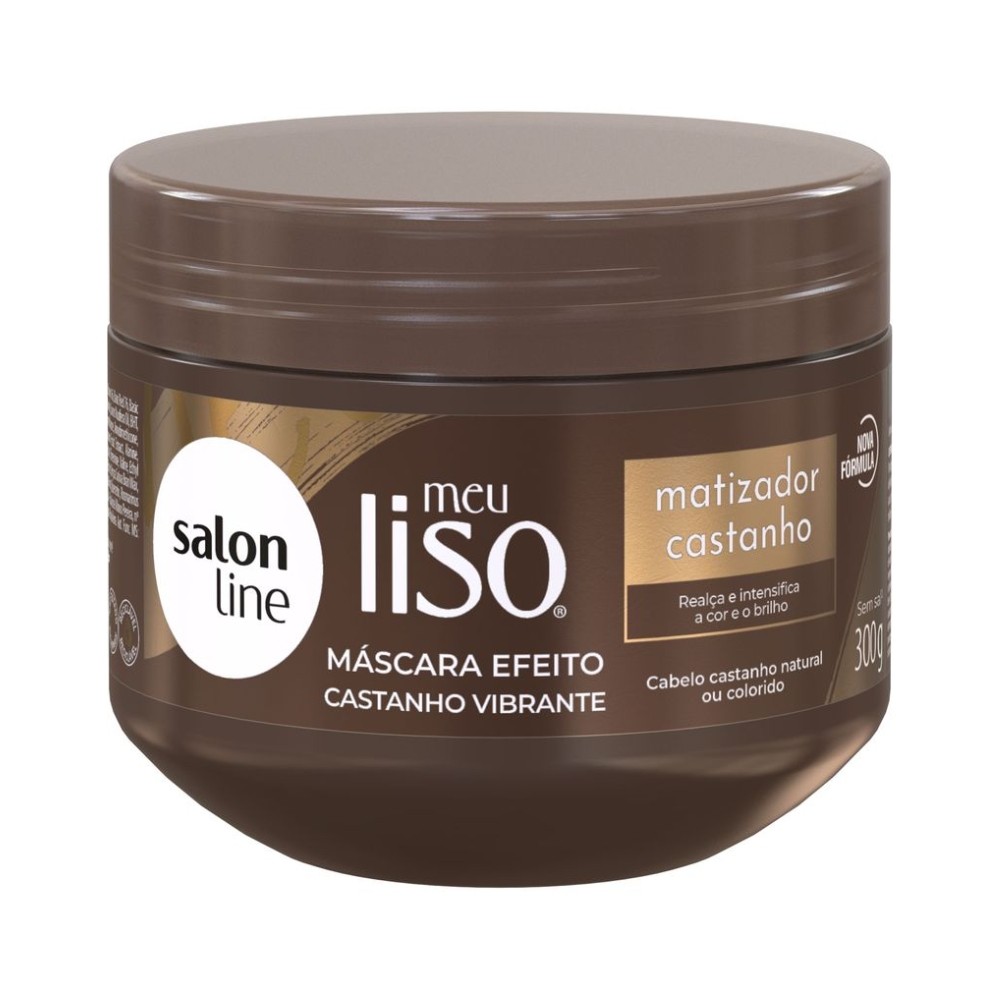 Máscara Matizadora Castanho Meu Liso Salon Line 300g - Beauty