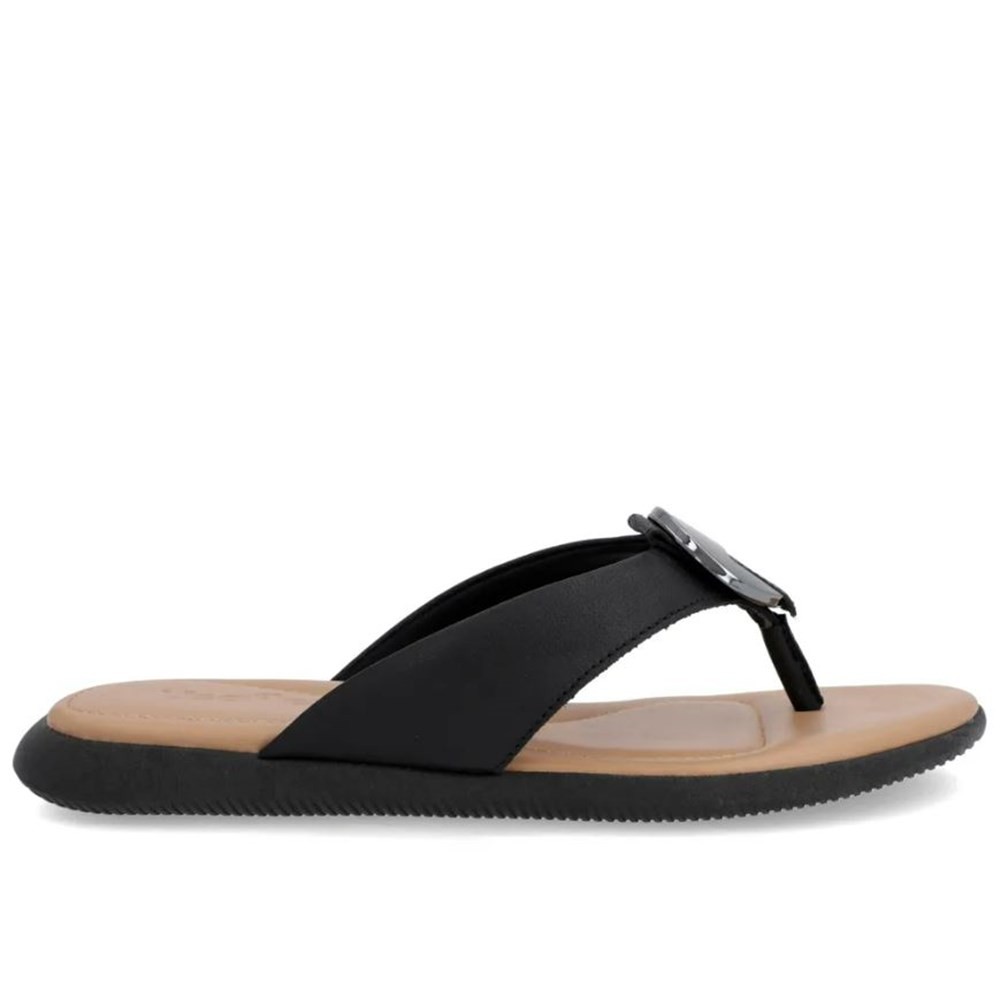 Chinelo Feminino Usaflex UC0903 Couro Macio Confortável Antiderrapante