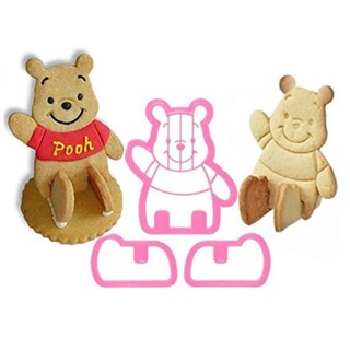 Molde Marcador Cortador Ursinho Pooh 3 peças Biscoito Biscuit Confeitaria em Oferta na Shopee