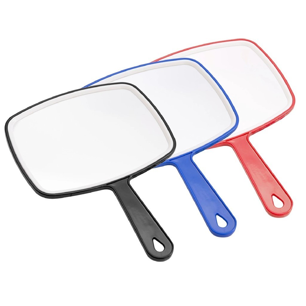 3 Espelhos de Mão Retangular Maquiagem Dentista Cabelereiro