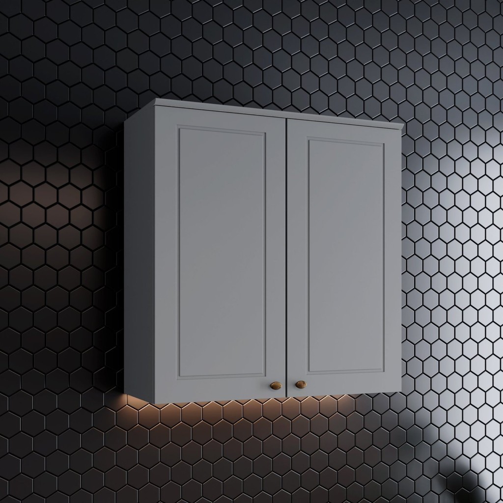 Armário Aéreo 2 Portas 800mm Espresso Móveis Cinza em Oferta na Shopee