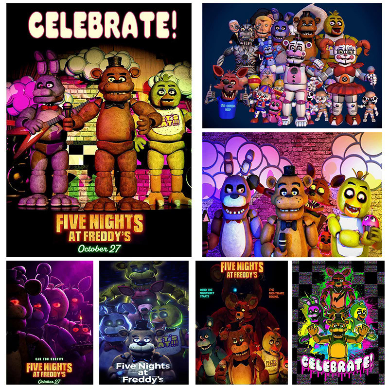 Cartaz Popular FNAF Em Freddy Ultimate's Five Nights Picture Living Room Decoração Da Casa em Oferta na Shopee
