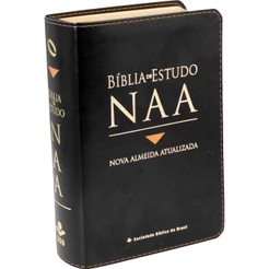 Bíblia de Estudo NAA | TAMANHO MÉDIO | Letra Normal | Capa Sintético Preto