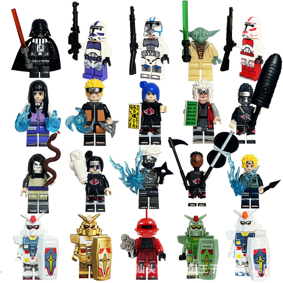 Compatível com Lego Building Blocks Minifigures Shadow Ninja Superhero Polícia Militar