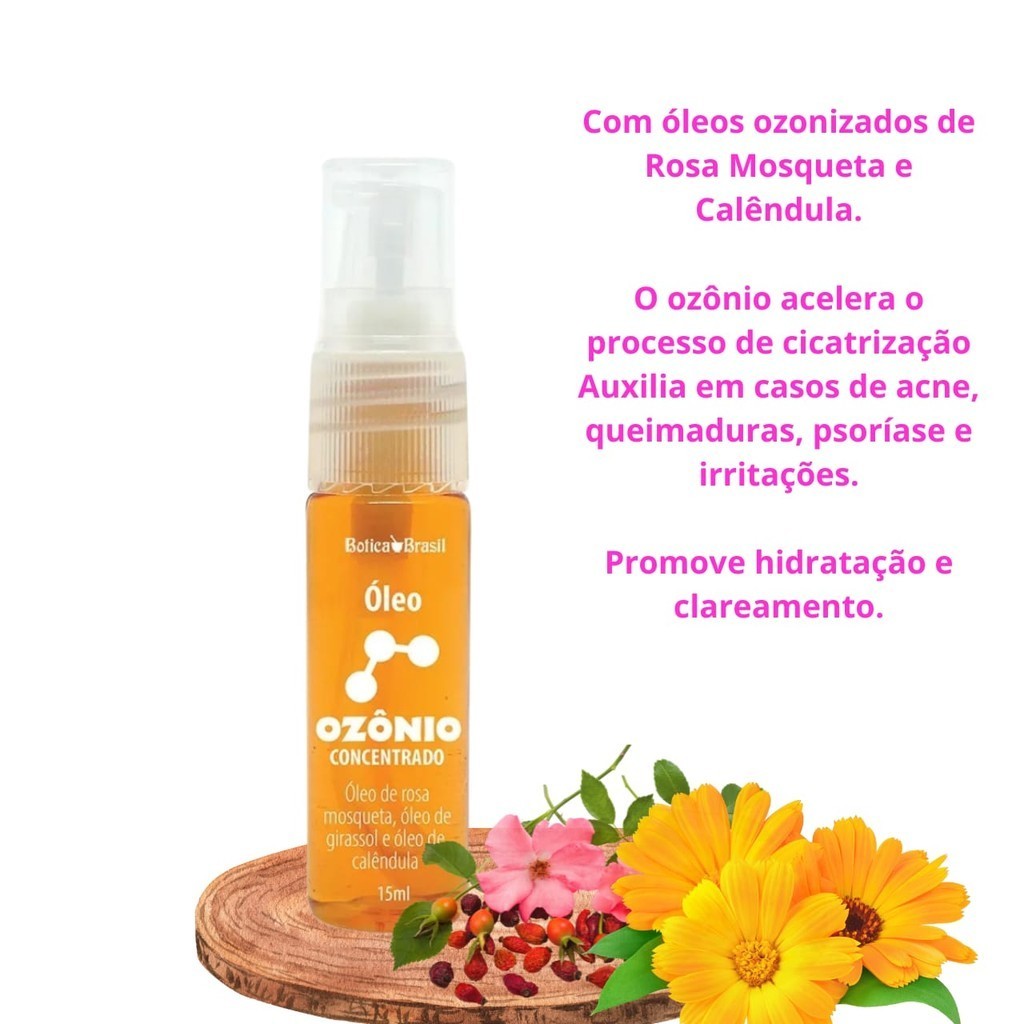 Oleo de Ozônio concentrado cicatrizante e anti-inflamatório lucys
