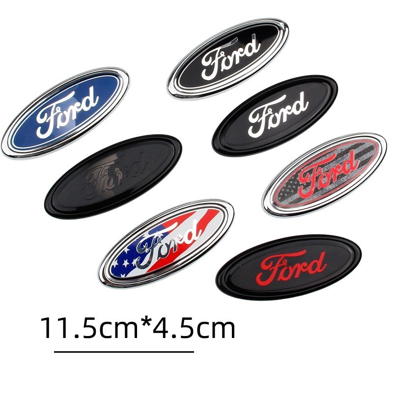 1 ABS 11.5 Cm * 4.5 Ford Logo Car Substituição Emblema Grade Traseira Dianteira Para
