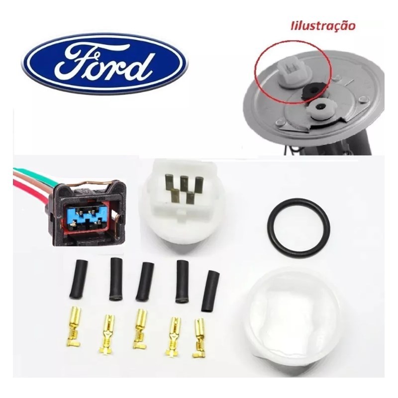 Kit Conector Tampa Ferro Bomba Combustível Ford Ka Fiesta - Spare Parts and Accessories for Vehicles