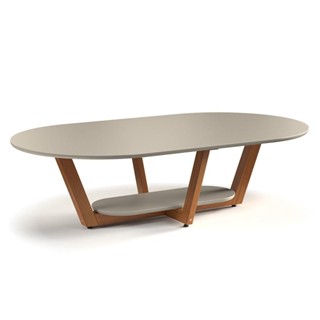 Mesa de Centro Elegance Sala Oval em Oferta na Shopee