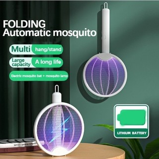 Mata Mosquitos 2 Em 1 Raquete Recarregável Com Lâmpada UV 3000V USB