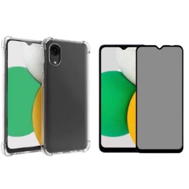 Capa Case Capinha Anti Queda Para Galaxy A03 Core + Película 3D Privacidade