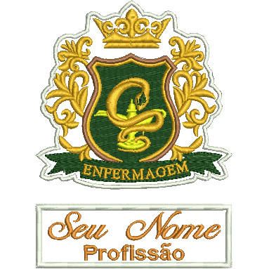 Patch Enfermagem cobra- Kit  Nome + Logotipo