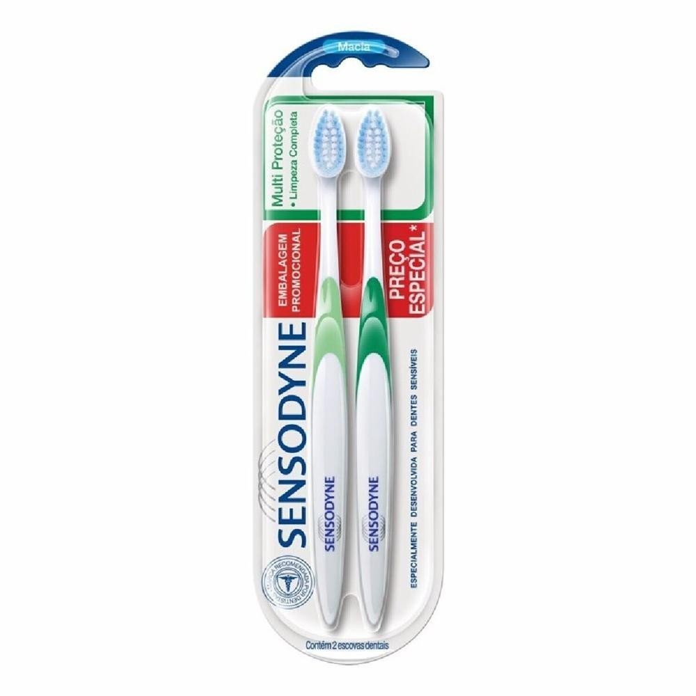 Escova Dental Sensodyne Multi Protecao Macia 2 Unidades em Oferta na Shopee