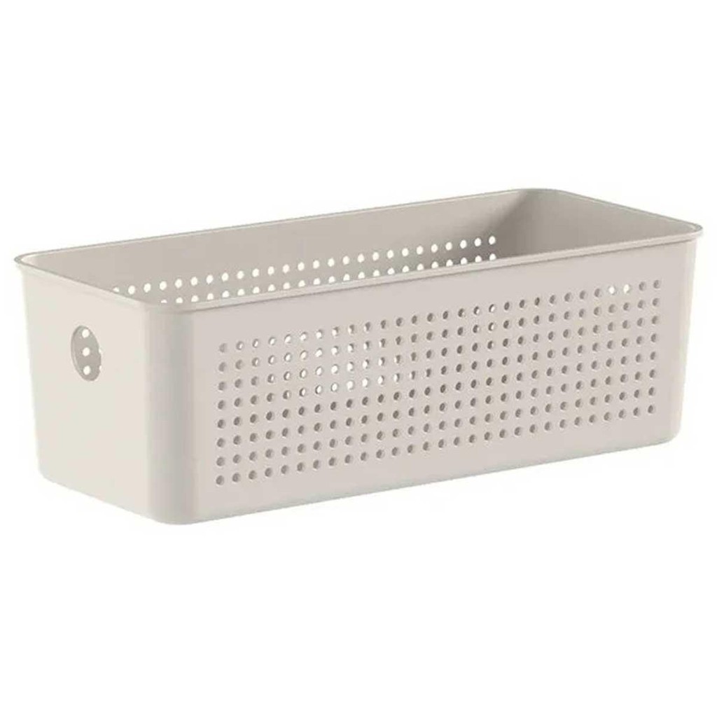 Cesto Caixa 3L Organizador OU Flow Bege 9cm x 12cm x 27cm em Oferta na Shopee
