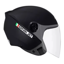 Capacete Moto Ebf Spark Jet Aberto Solid Preto Brilhante Preto Fosco Envio Imediato Capacete Aberto todos tamanhos Com Oferta Barato
