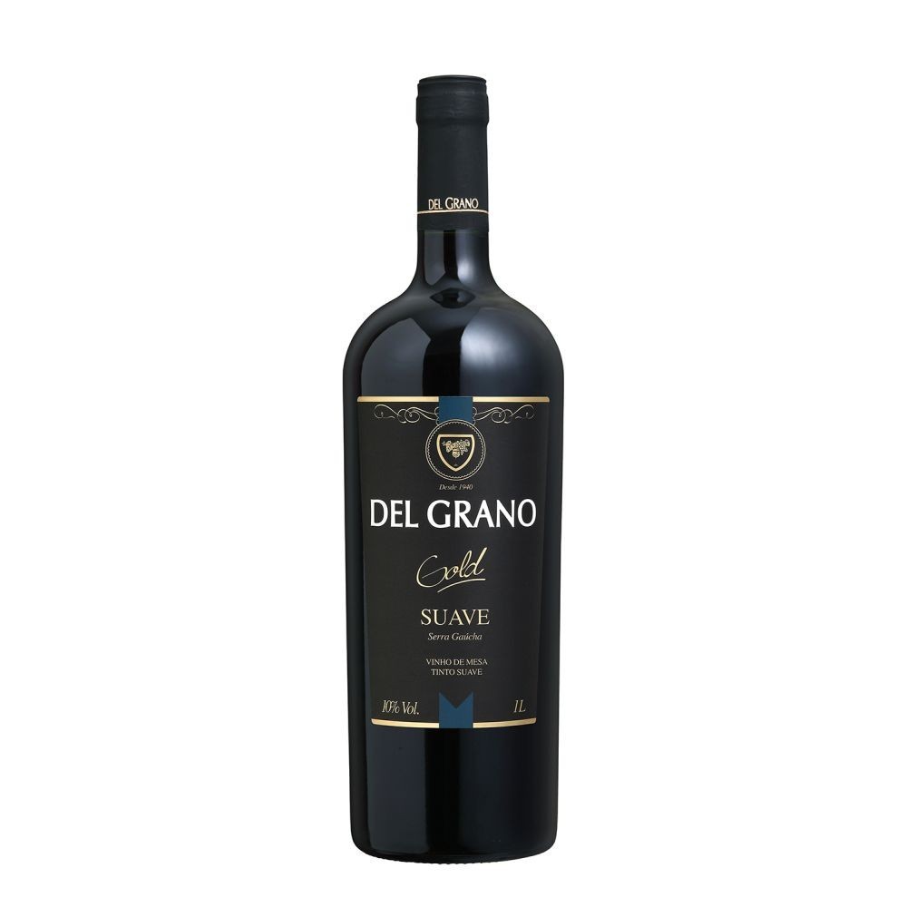 VINHO DEL GRANO GOLD SUAVE TINTO 1L em Oferta na Shopee