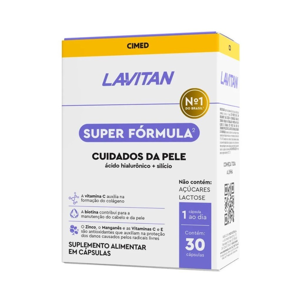 Suplemento Alimentar Lavitan Cuidados da Pele SF 30 Cápsulas