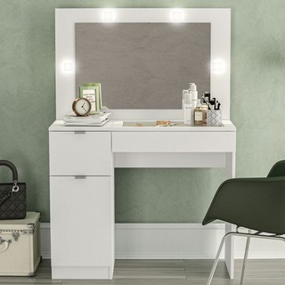 Penteadeira Bahia 1 Porta 1 Gaveta Branco - Politorno em Oferta na Shopee