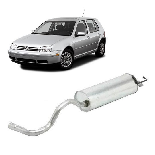 Escapamento Traseiro Final VW Golf 1.6 1999 2000 2001 2002 2003 2004 2005 2006 2007 2008 2009 2010