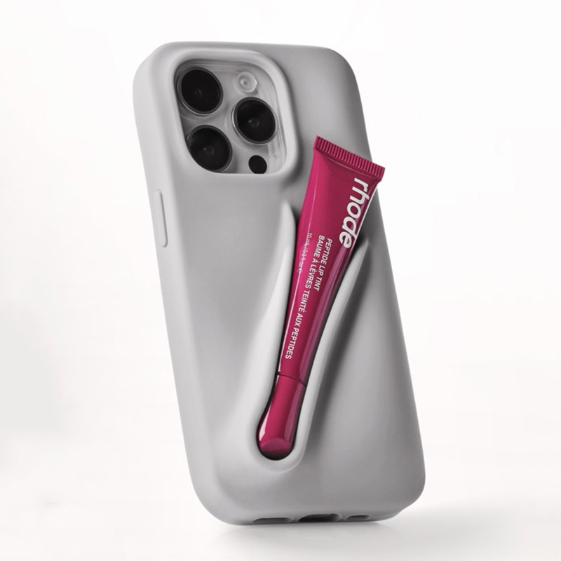 Capa De Silicone Líquido Para Os Lábios Hailey Batom Rhode iPhone 15 14 13 12 11 Pro Max 14 15 Plus Traseira Macia À Prova De Choque