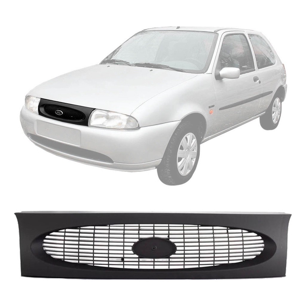 Grade Dianteira Ford Fiesta 96 97 98 99 Preto Sofisticar Gr0007