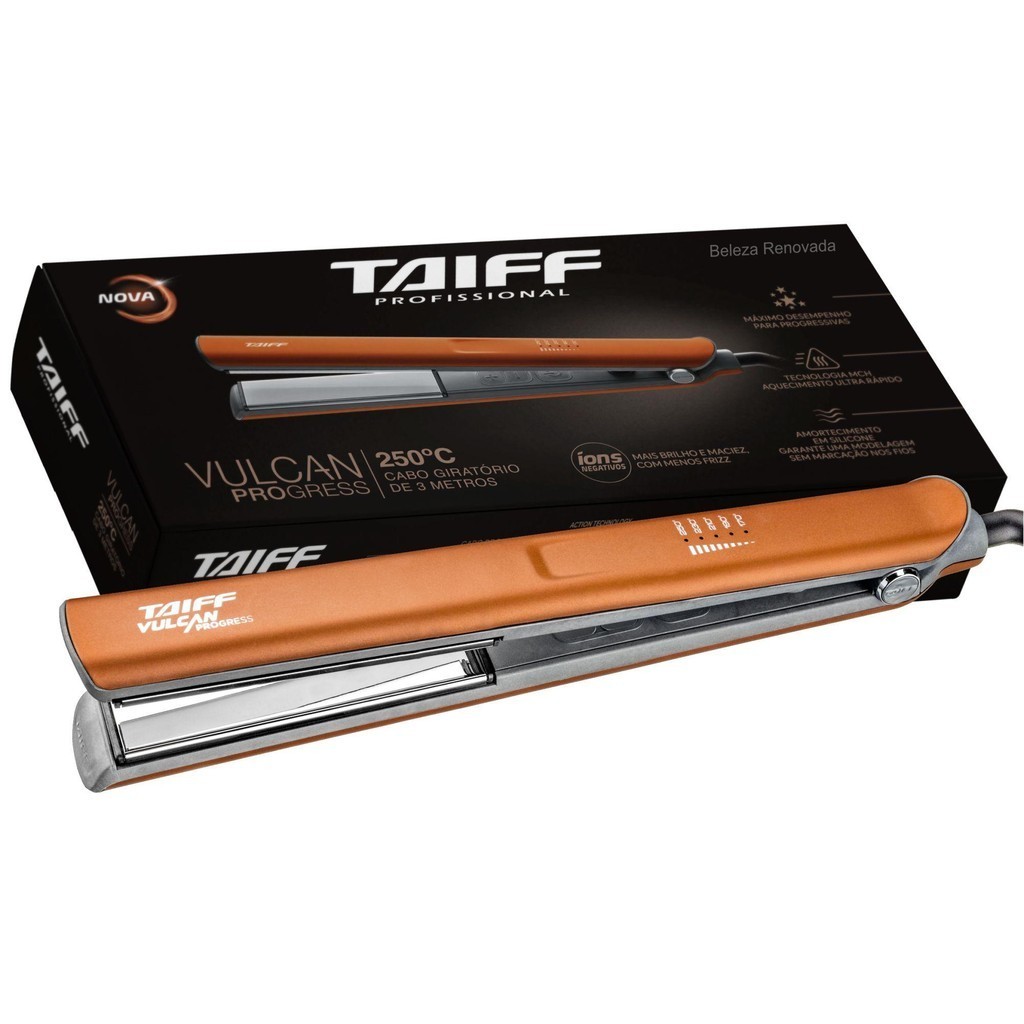 Chapinha De Cabelo Taiff Vulcan Progress Laranja 110v/220v - Beauty