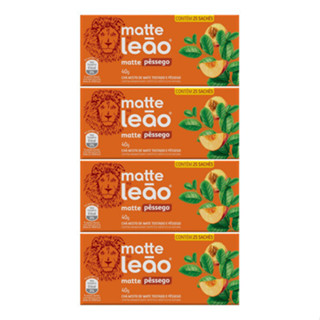 Chá Matte Leão Mate Pêssego Sachê 40g Combo Com 100 Unidades em Oferta na Shopee