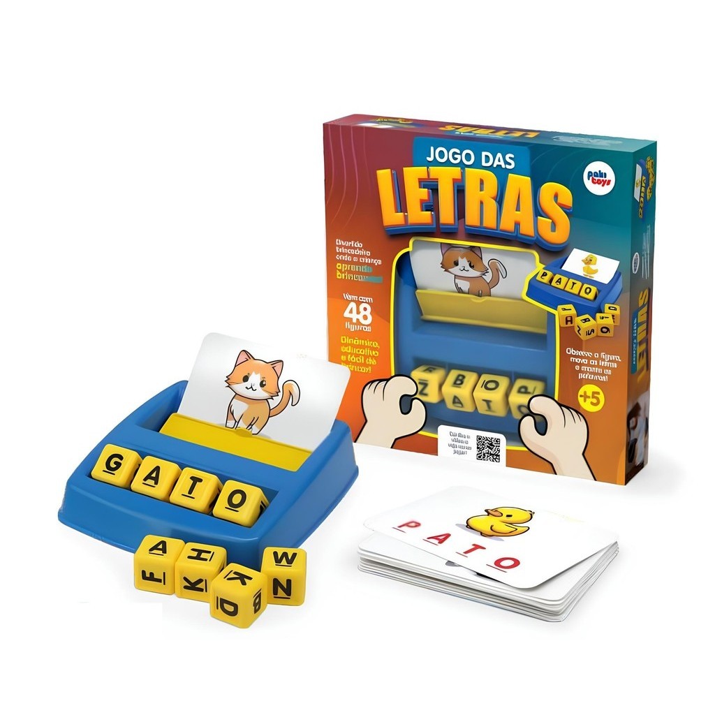 Jogo das Letras - Brinquedo Educacional Pakitoys em Oferta na Shopee
